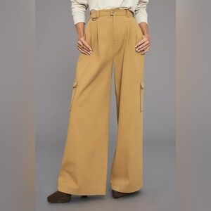 Avec Les Filles Camel Wide-Leg Pants